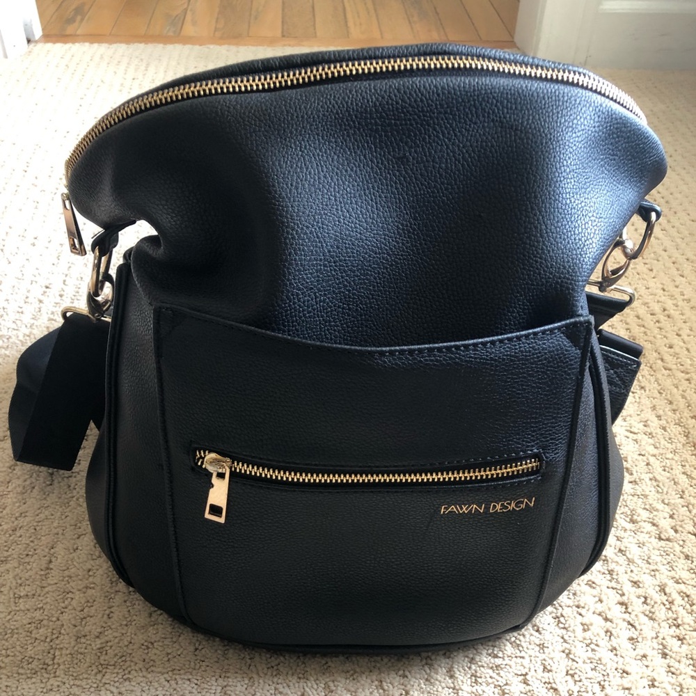 Black Fawn Design Diaper Bag